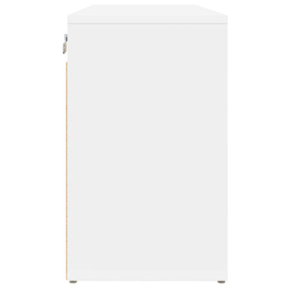 vidaXL Shoe Cabinet 77.5 x 30 x 51 cm Engineered Wood White 6