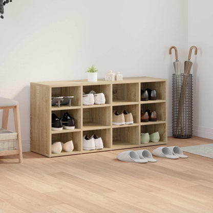 vidaXL Shoe Cabinet 103 x 30 x 51 cm Engineered Wood Sonoma Oak 4