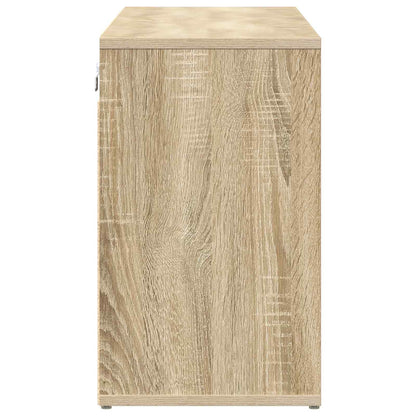 vidaXL Shoe Cabinet 103 x 30 x 51 cm Engineered Wood Sonoma Oak 6