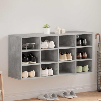 vidaXL Shoe Cabinet 103 x 30 x 51 cm Engineered Wood Concrete grey 1
