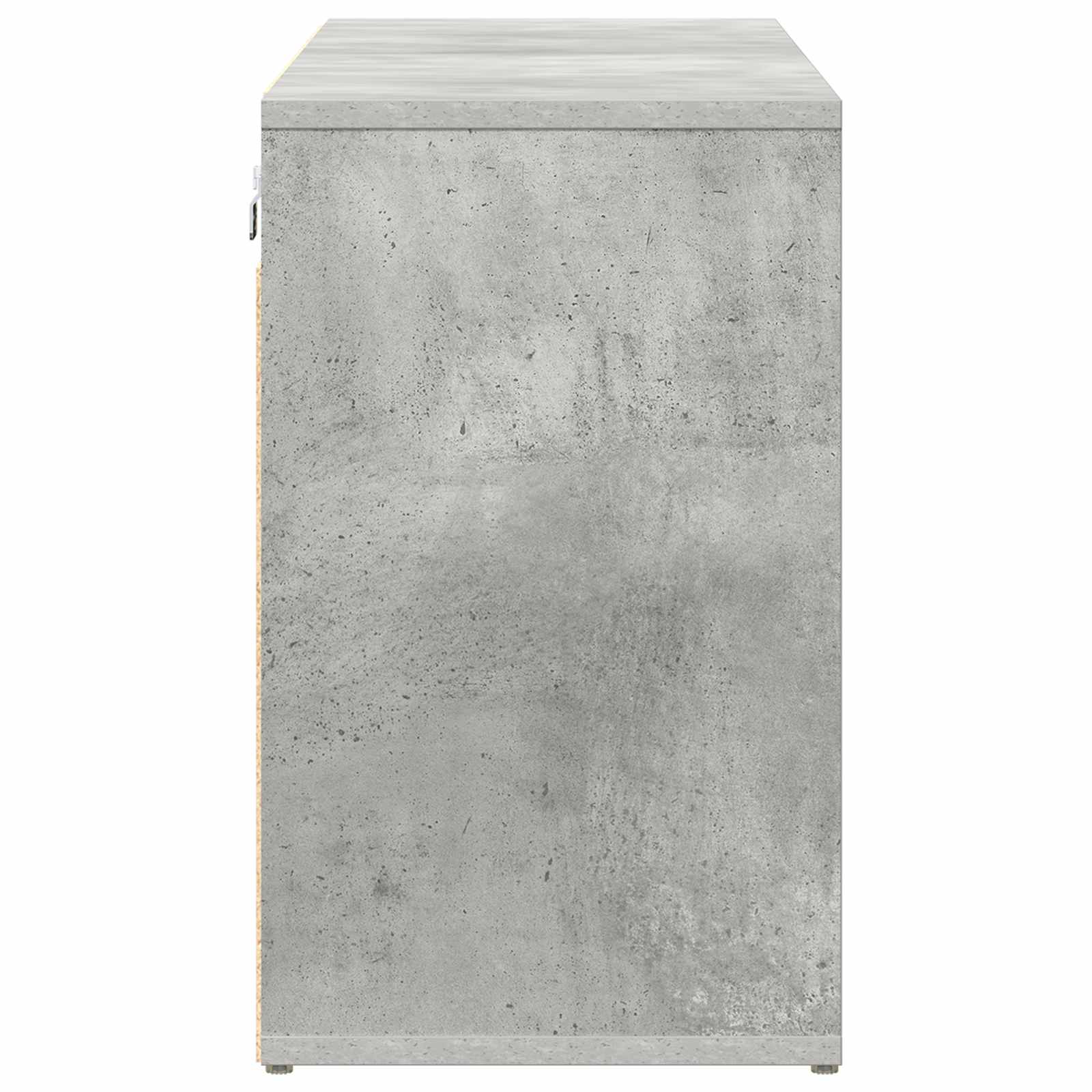 vidaXL Shoe Cabinet 103 x 30 x 51 cm Engineered Wood Concrete grey 6