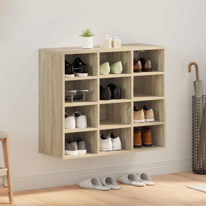 vidaXL Shoe Cabinet 77.5 x 30 x 67 cm Engineered Wood Sonoma Oak 1