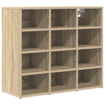 vidaXL Shoe Cabinet 77.5 x 30 x 67 cm Engineered Wood Sonoma Oak 2