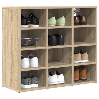 vidaXL Shoe Cabinet 77.5 x 30 x 67 cm Engineered Wood Sonoma Oak 3