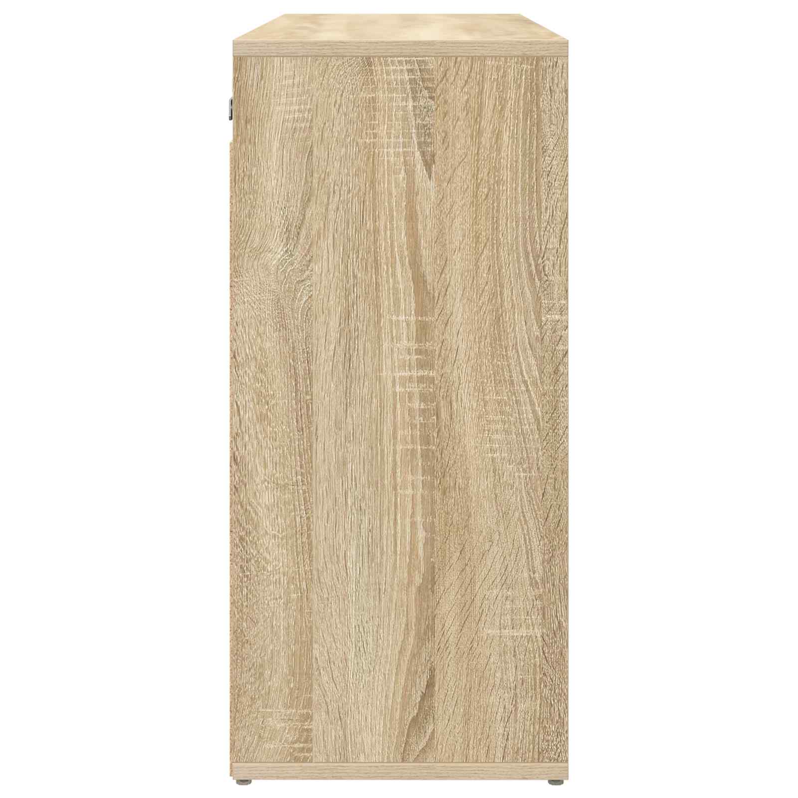 vidaXL Shoe Cabinet 77.5 x 30 x 67 cm Engineered Wood Sonoma Oak 6
