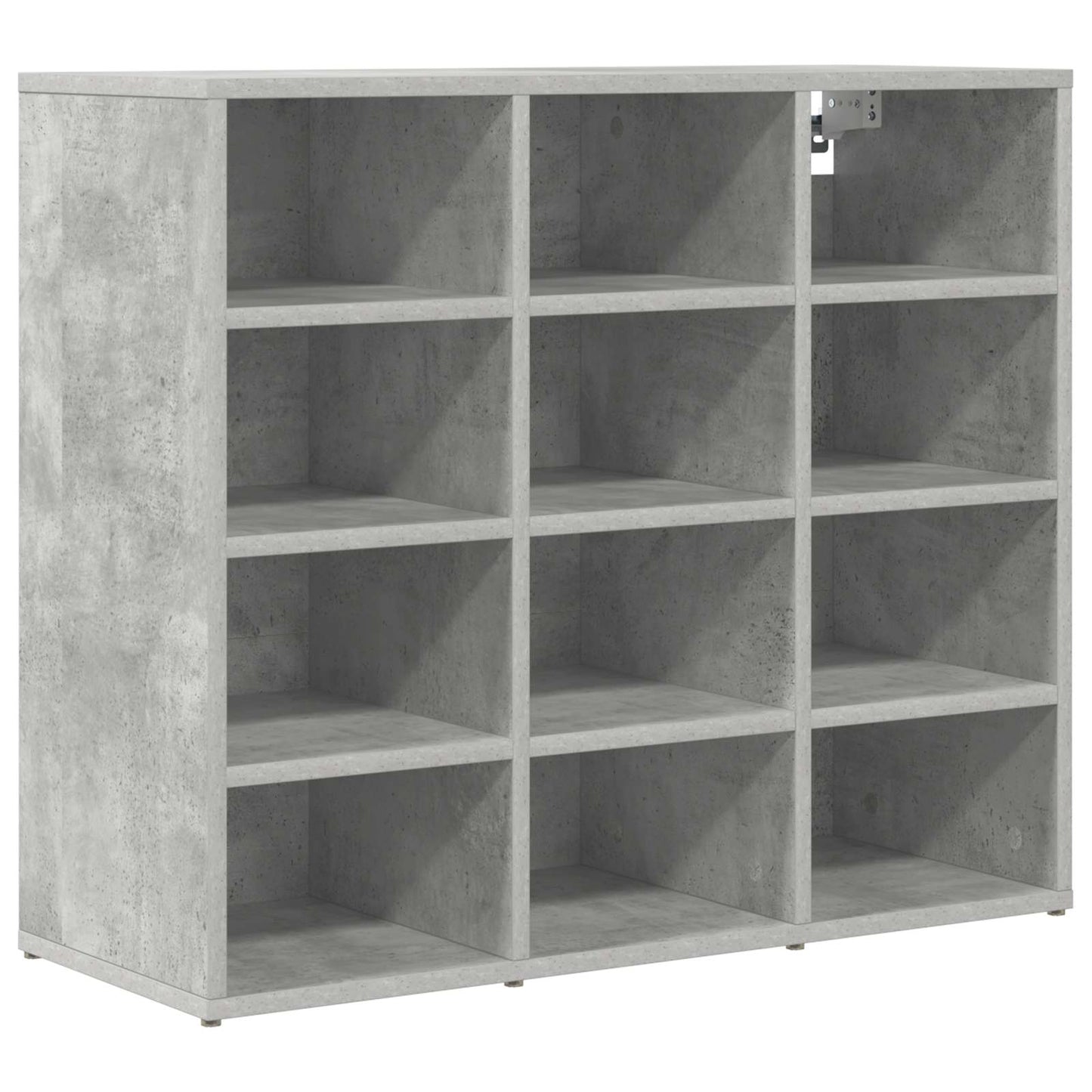 vidaXL Shoe Cabinet 77.5 x 30 x 67 cm Engineered Wood Concrete grey 2