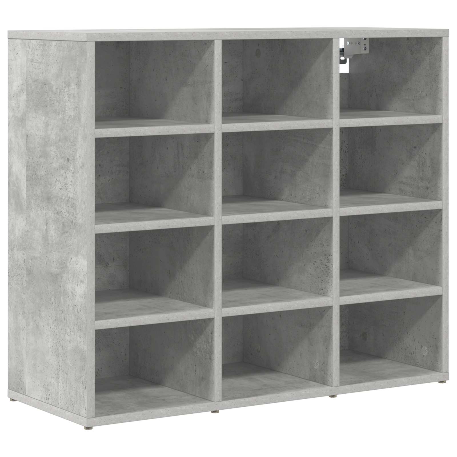 vidaXL Shoe Cabinet 77.5 x 30 x 67 cm Engineered Wood Concrete grey 2