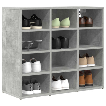 vidaXL Shoe Cabinet 77.5 x 30 x 67 cm Engineered Wood Concrete grey 3