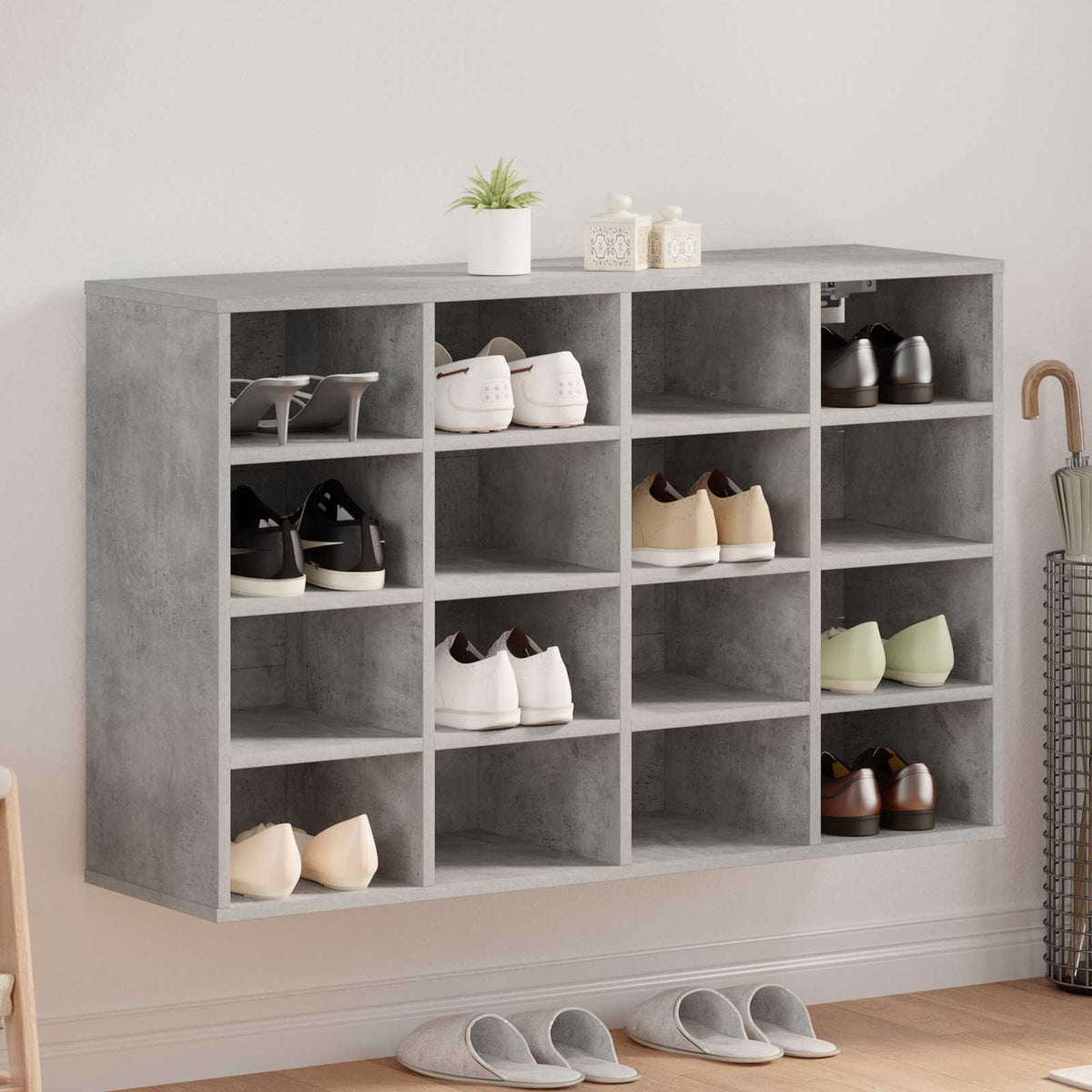 vidaXL Shoe Cabinet Engineered Wood Width 103 cm