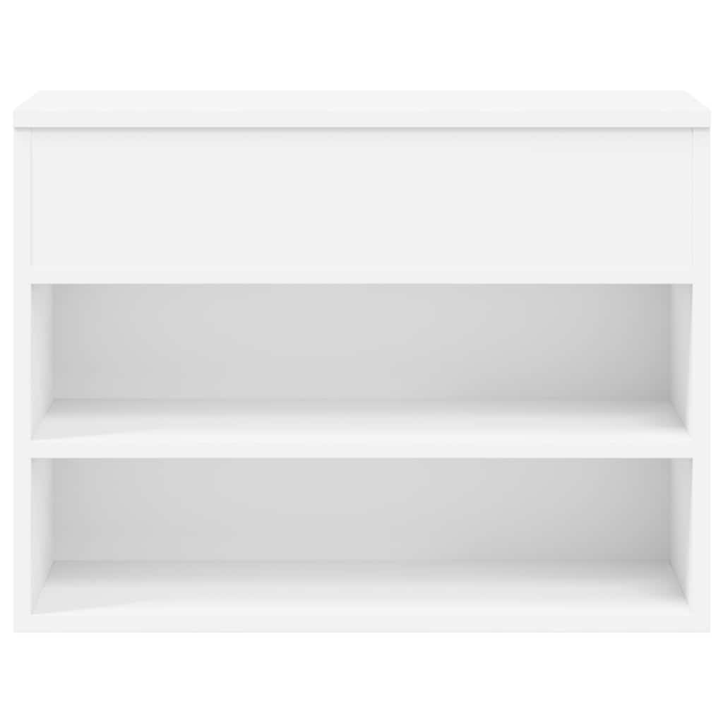 808738 vidaXL Shoe Bench White 60x30x45 cm Engineered Wood 4