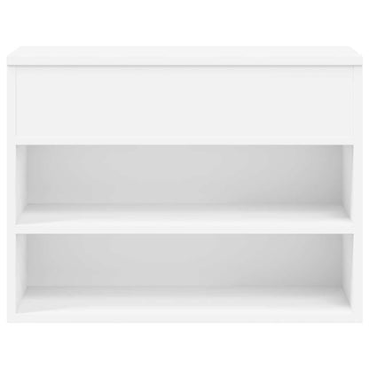 808738 vidaXL Shoe Bench White 60x30x45 cm Engineered Wood 4
