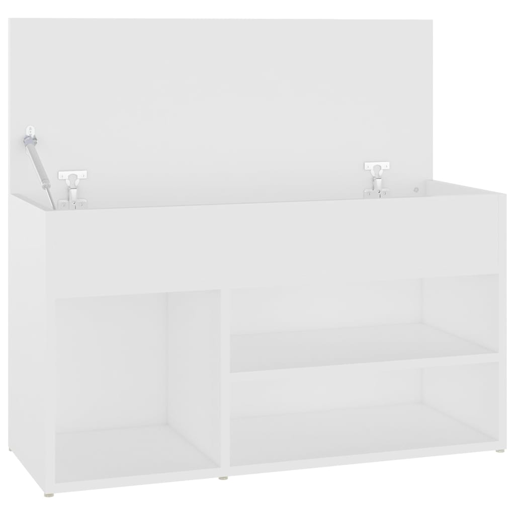 808747 vidaXL Shoe Bench White 80x30x45 cm Engineered Wood 5