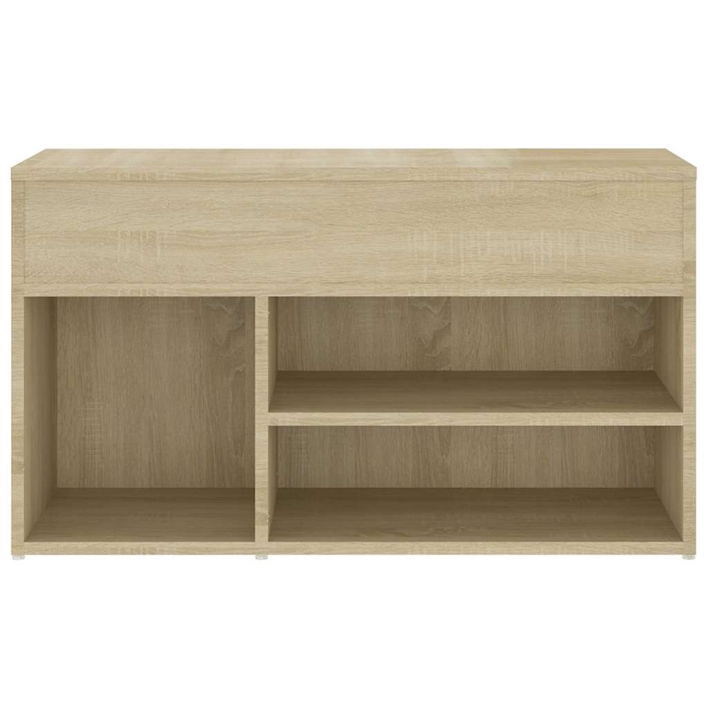 808750 vidaXL Shoe Bench Sonoma Oak 80x30x45 cm Engineered Wood 4