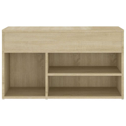 808750 vidaXL Shoe Bench Sonoma Oak 80x30x45 cm Engineered Wood 4