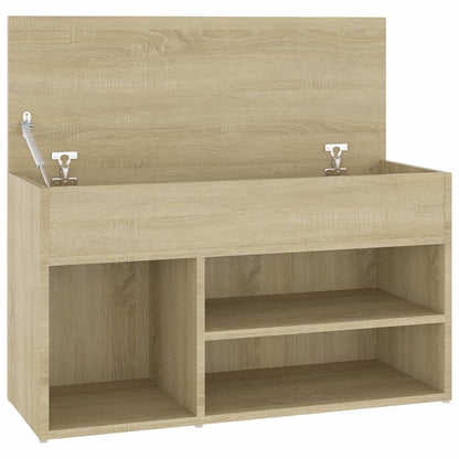 808750 vidaXL Shoe Bench Sonoma Oak 80x30x45 cm Engineered Wood 5