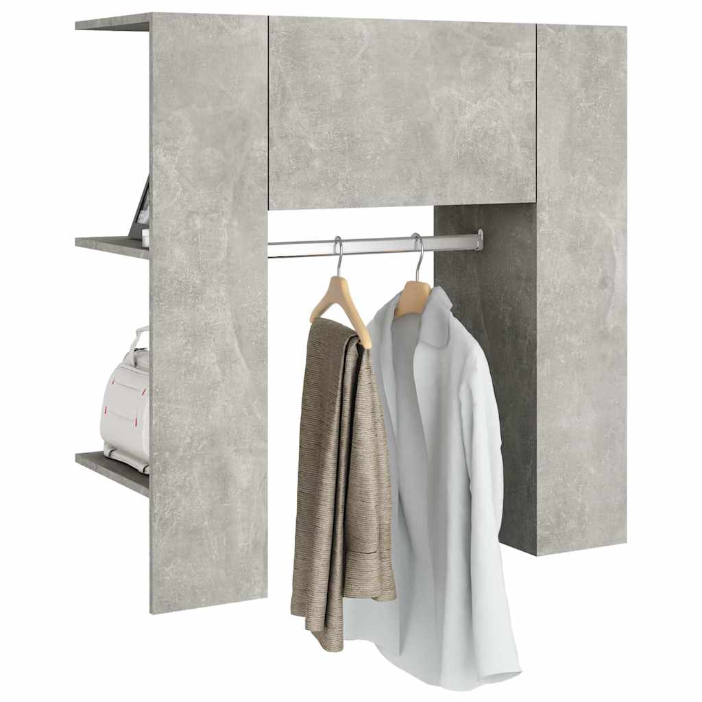 vidaXL Hallway Cabinet Concrete Grey 97.5x37x99 cm Engineered Wood 5