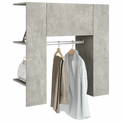 vidaXL Hallway Cabinet Concrete Grey 97.5x37x99 cm Engineered Wood 5