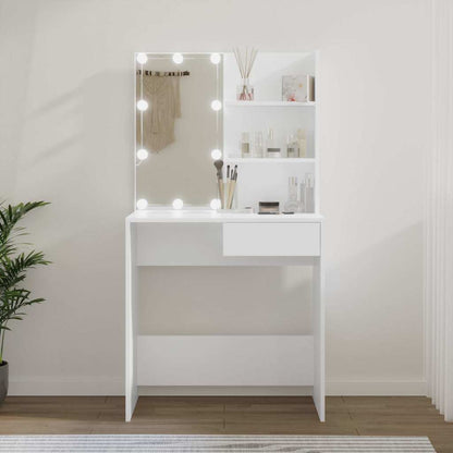 vidaXL Dressing Table with LED 74.5x40x141 cm