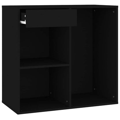 vidaXL Cosmetic Cabinet Black 80x40x75 cm Engineered Wood 2