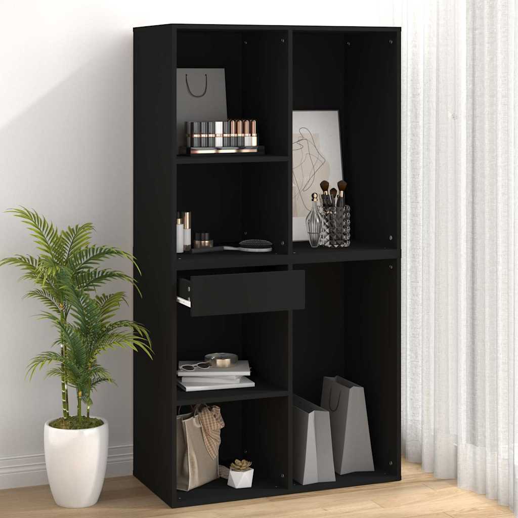 vidaXL Cosmetic Cabinet Black 80x40x75 cm Engineered Wood 6