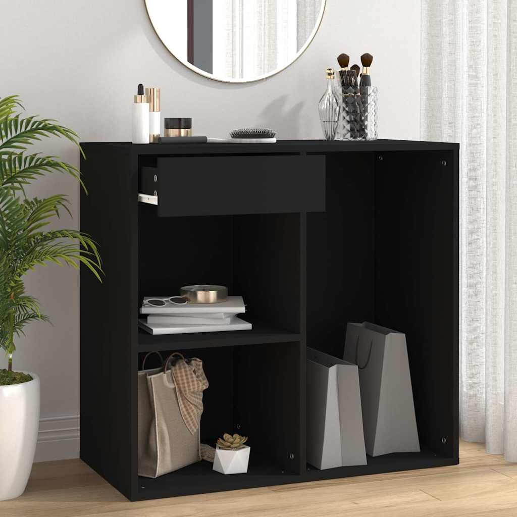 vidaXL Cosmetic Cabinet Black 80x40x75 cm Engineered Wood 1