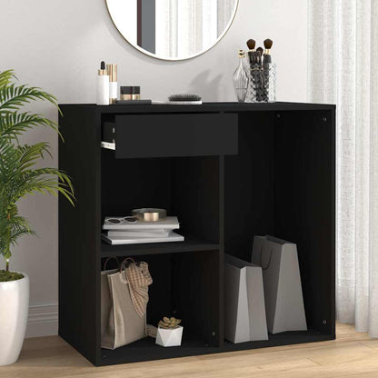 vidaXL Cosmetic Cabinet Black 80x40x75 cm Engineered Wood 1
