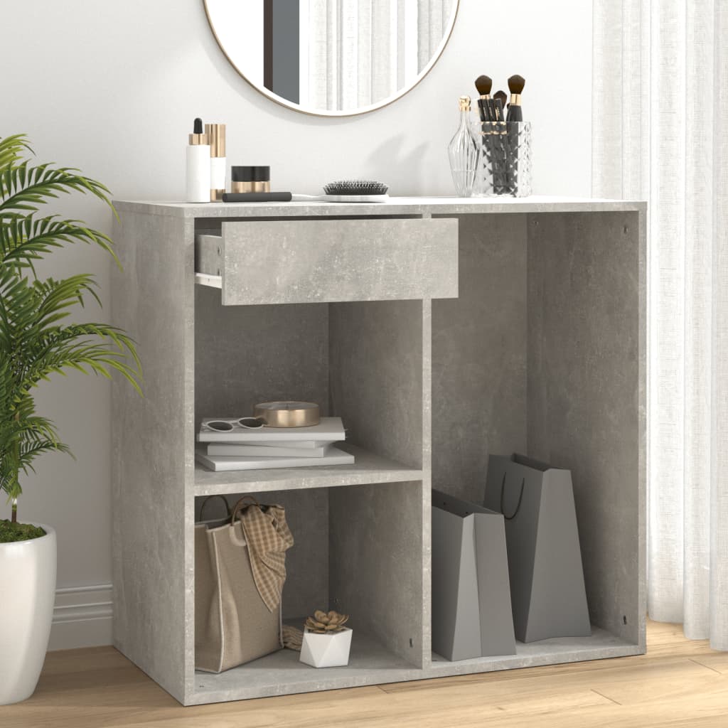 vidaXL Cosmetic Cabinet Concrete Grey 80x40x75 cm Engineered Wood 1