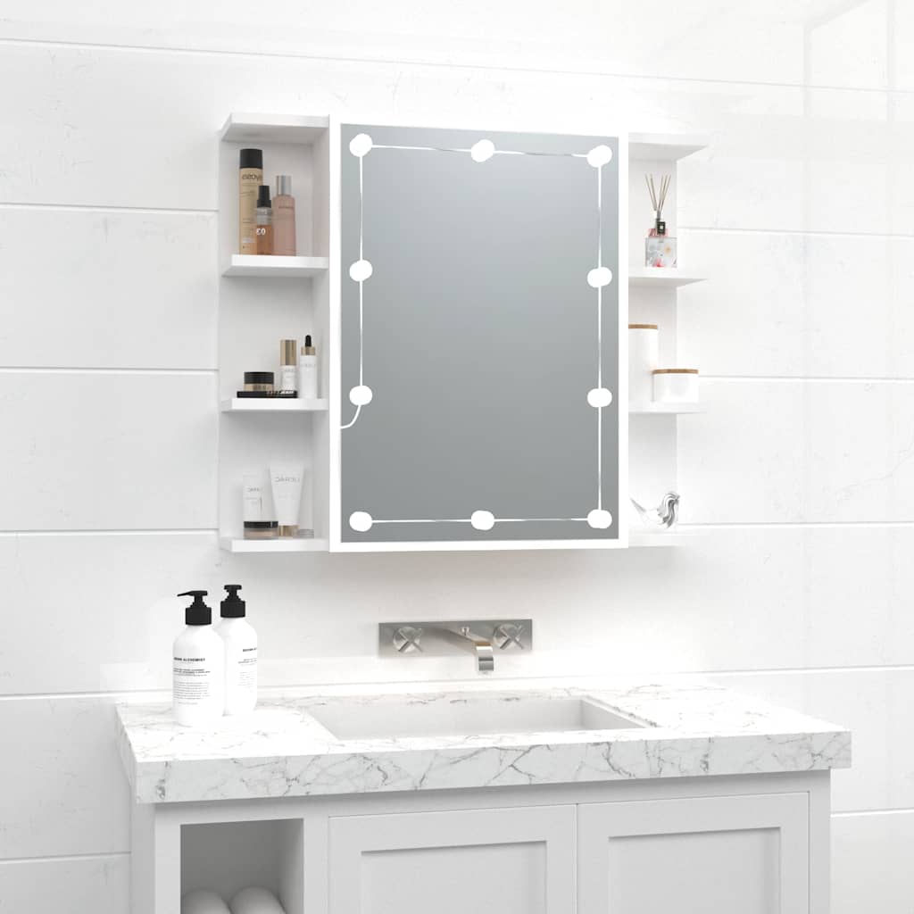 vidaXL Mirror Cabinet with LED 70x16.5x60 cm
