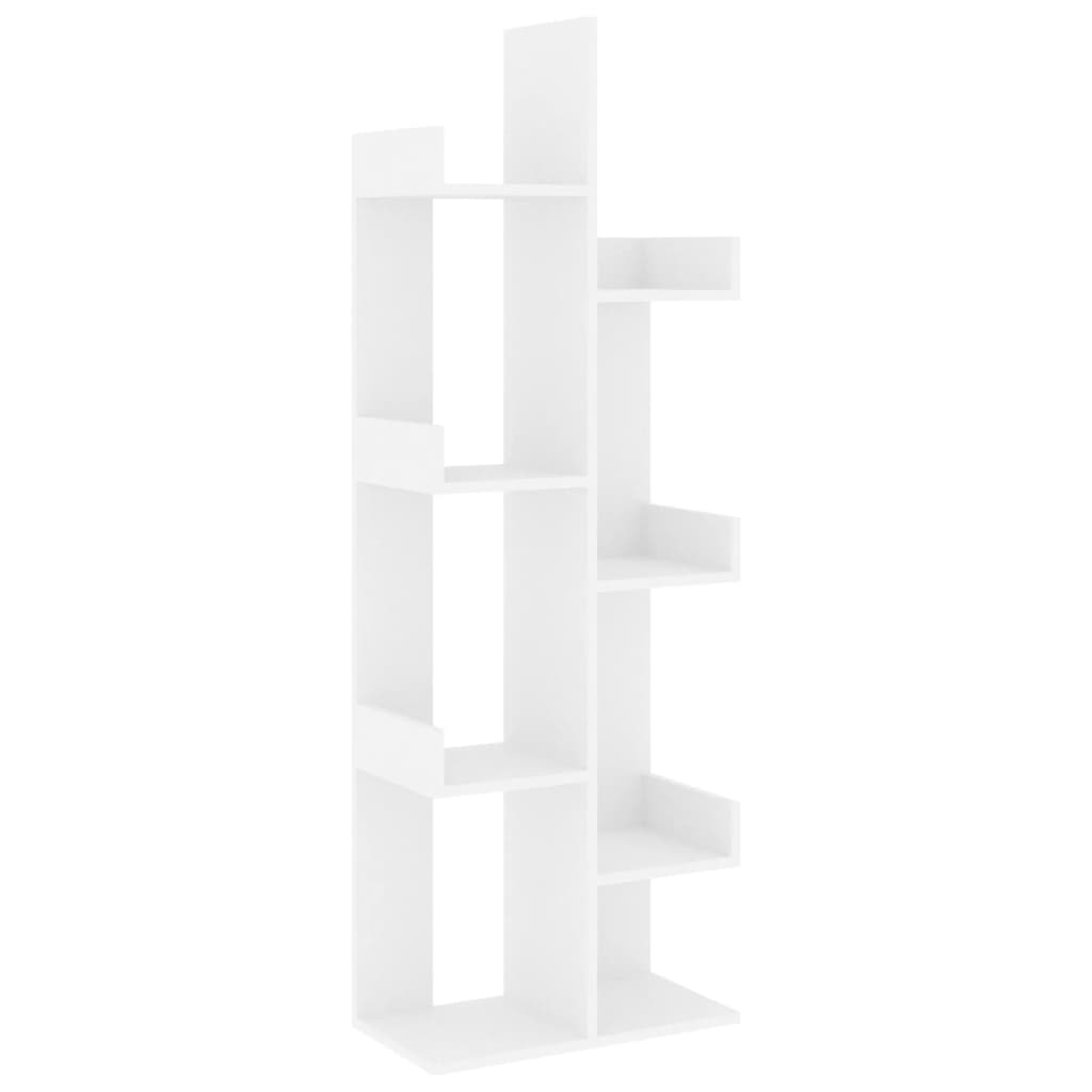 808909 vidaXL Book Cabinet White 48x25,5x140 cm Engineered Wood 2