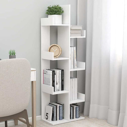 808909 vidaXL Book Cabinet White 48x25,5x140 cm Engineered Wood 1