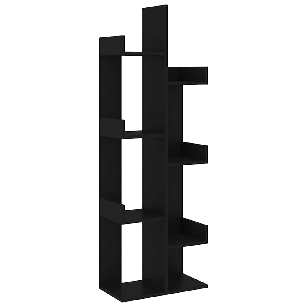 808910 vidaXL Book Cabinet Black 48x25,5x140 cm Engineered Wood 2