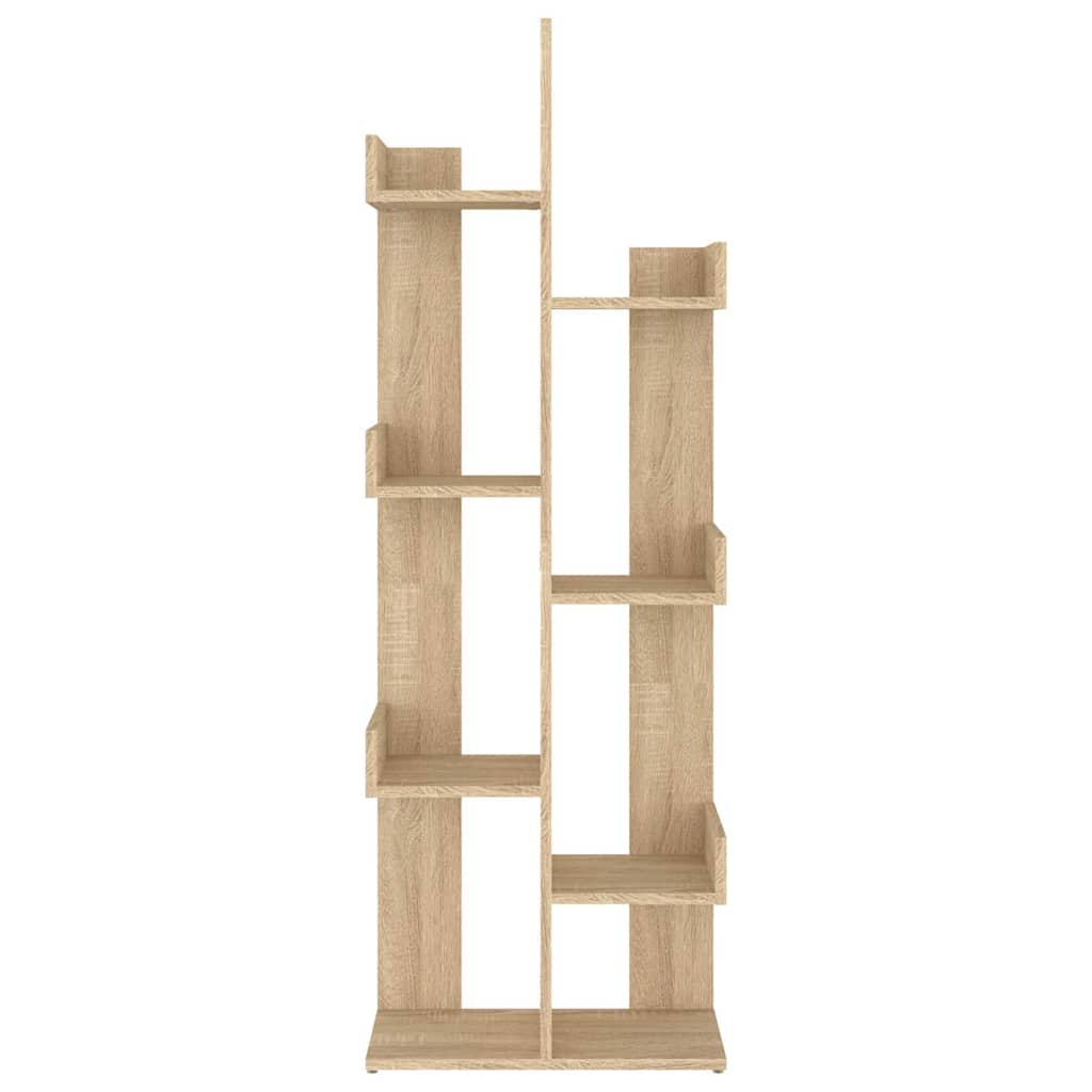 808912 vidaXL Book Cabinet Sonoma Oak 48x25,5x140 cm Engineered Wood 3