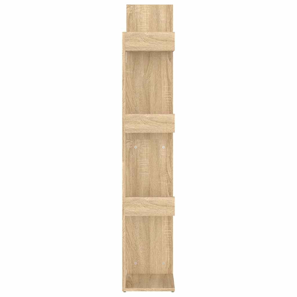 808912 vidaXL Book Cabinet Sonoma Oak 48x25,5x140 cm Engineered Wood 4