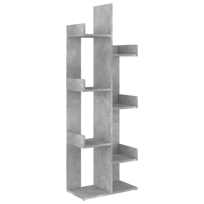 808913 vidaXL Book Cabinet Concrete Grey 48x25,5x140 cm Engineered Wood 2