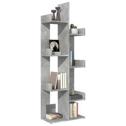 808913 vidaXL Book Cabinet Concrete Grey 48x25,5x140 cm Engineered Wood 5