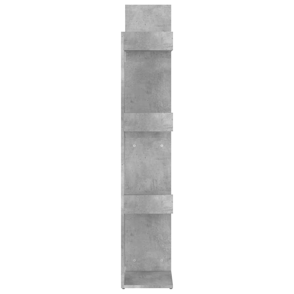 808913 vidaXL Book Cabinet Concrete Grey 48x25,5x140 cm Engineered Wood 4