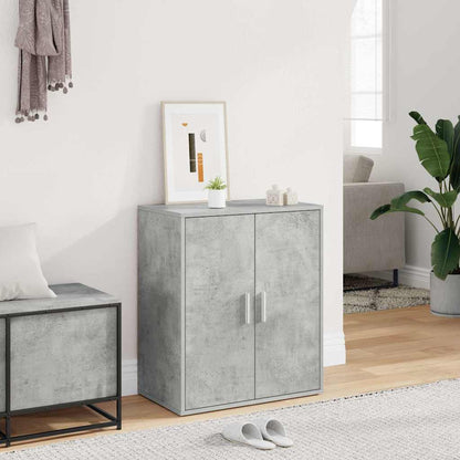 Shoe Cabinet Engineered Wood Width 60 cm Shoe Cabinet with Door Concrete grey 70 cm