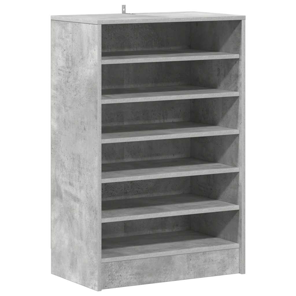 vidaXL Shoe Cabinet Concrete Grey 60x35x92 cm Engineered Wood 2
