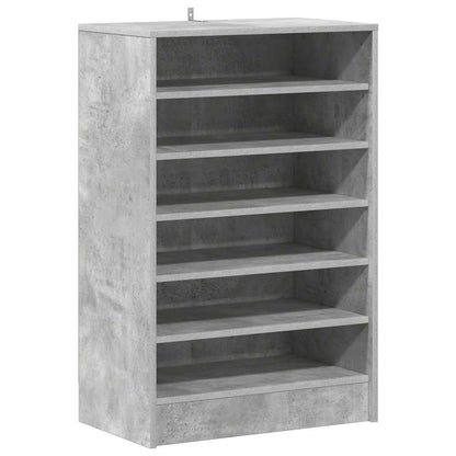 vidaXL Shoe Cabinet Concrete Grey 60x35x92 cm Engineered Wood 2