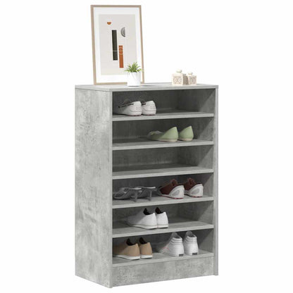 vidaXL Shoe Cabinet Concrete Grey 60x35x92 cm Engineered Wood 3