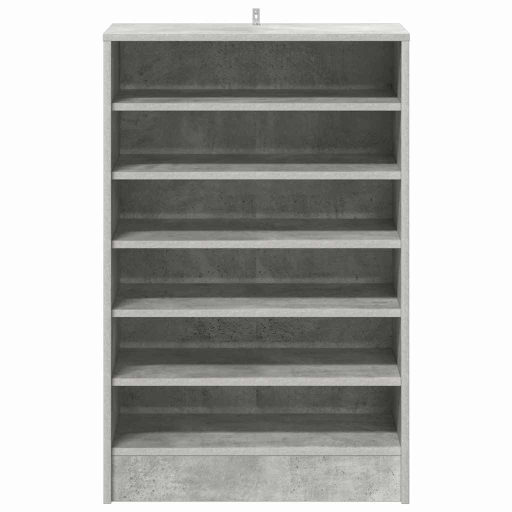 vidaXL Shoe Cabinet Concrete Grey 60x35x92 cm Engineered Wood 4