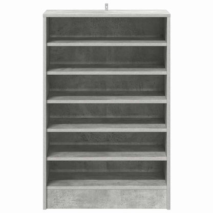 vidaXL Shoe Cabinet Concrete Grey 60x35x92 cm Engineered Wood 4