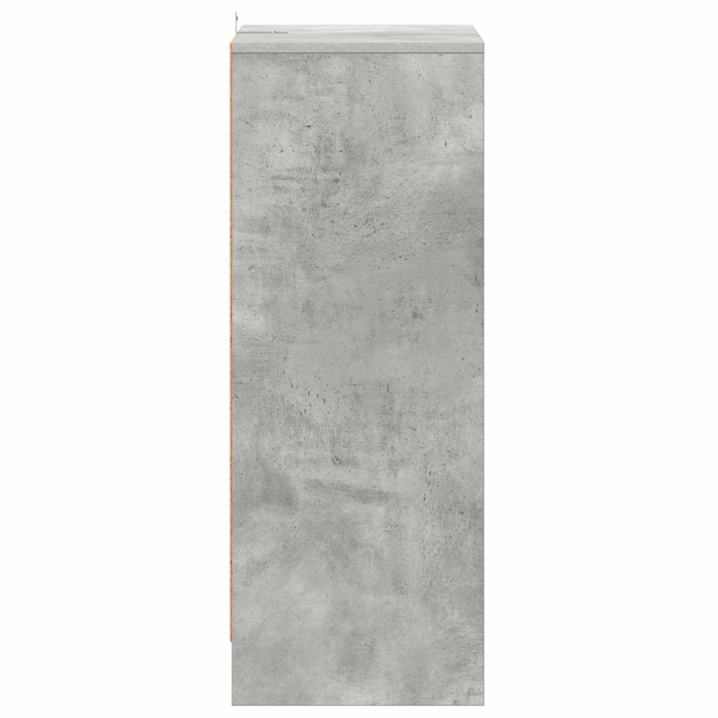 vidaXL Shoe Cabinet Concrete Grey 60x35x92 cm Engineered Wood 6