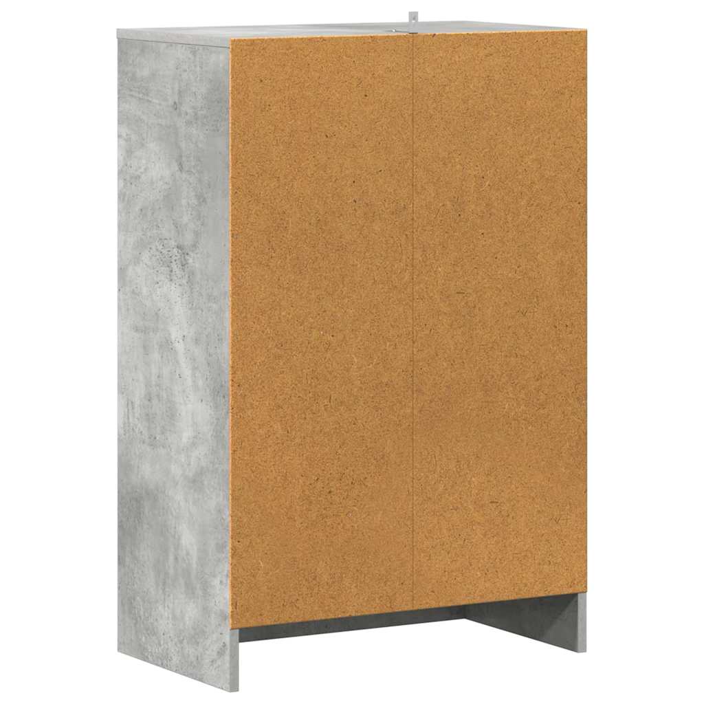 vidaXL Shoe Cabinet Concrete Grey 60x35x92 cm Engineered Wood 5