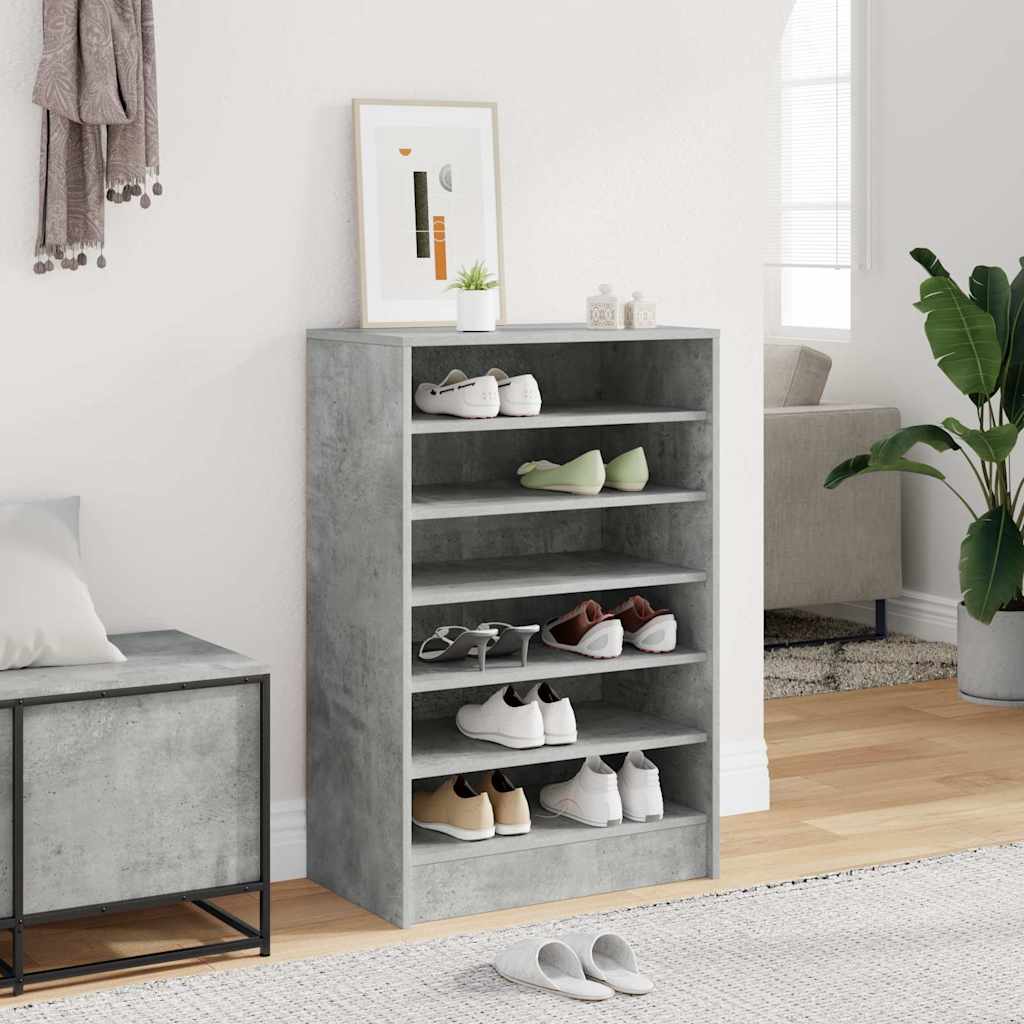 vidaXL Shoe Cabinet Concrete Grey 60x35x92 cm Engineered Wood 1