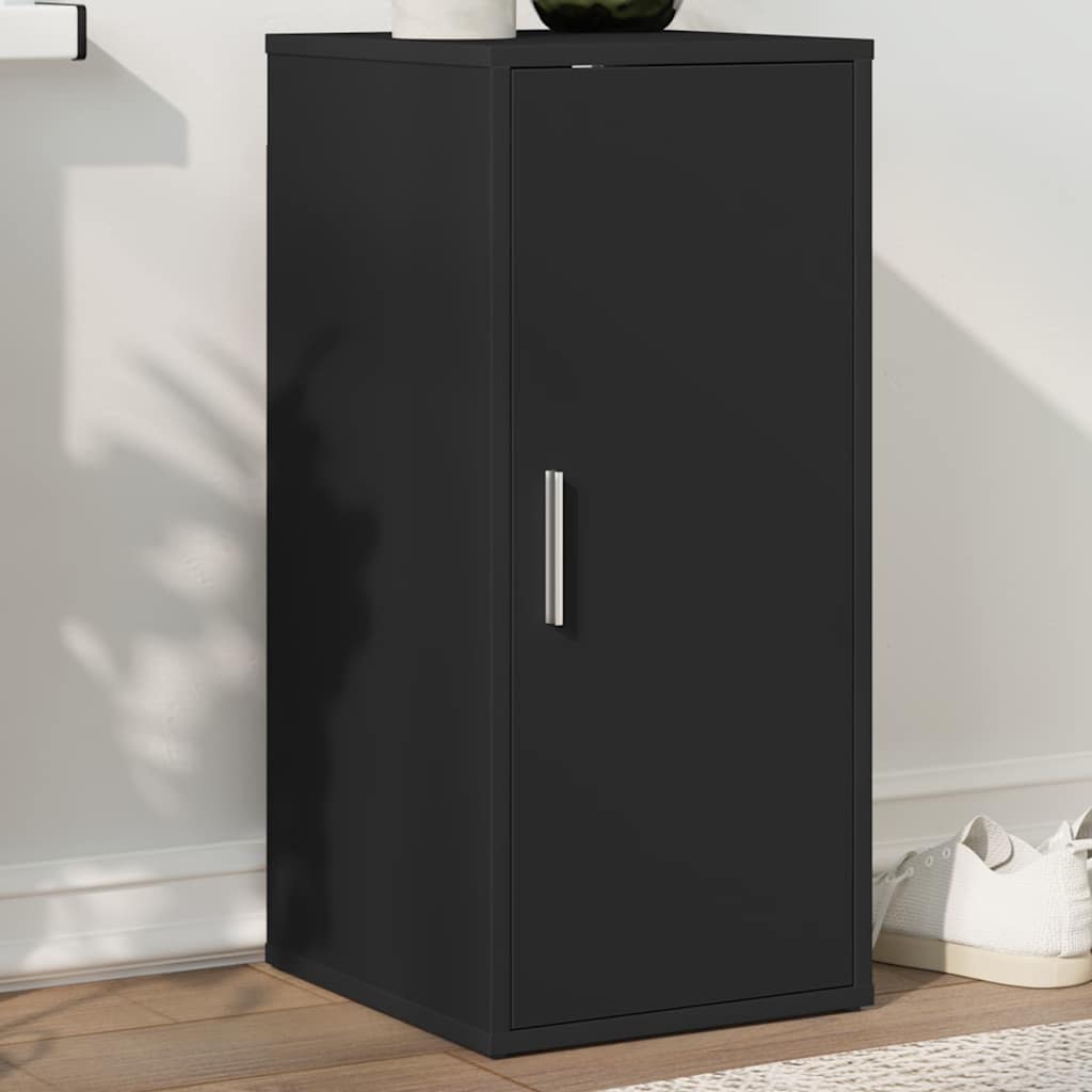vidaXL Shoe Cabinet Black 32x35x70 cm Engineered Wood 3