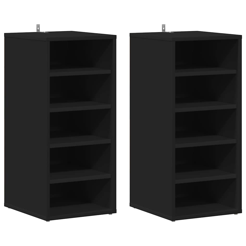 vidaXL Shoe cabinets 31.5 x 35 x 70 cm Black 2