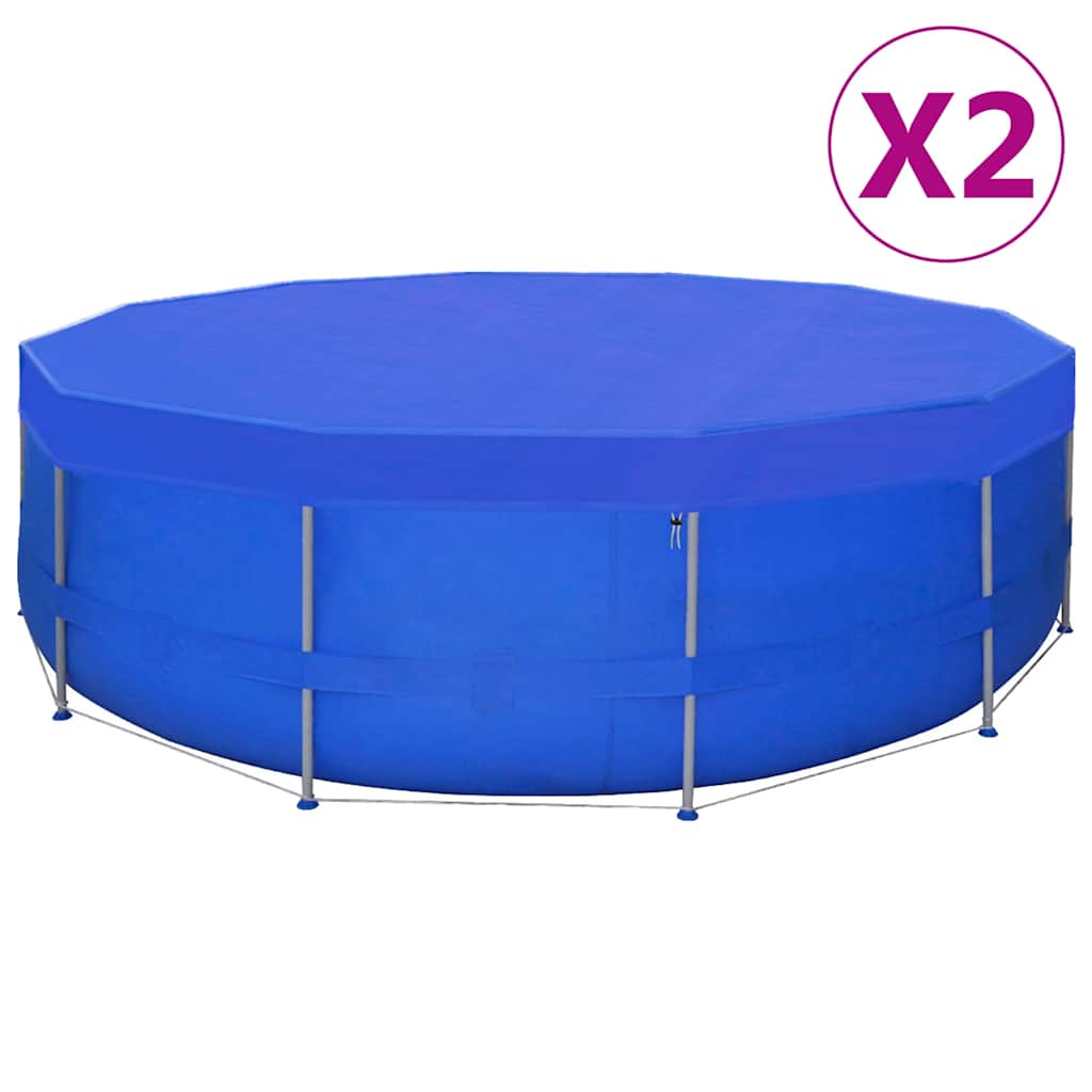 vidaXL Pool Cover | Set of 2 | Dark blue | Polyethylene 1