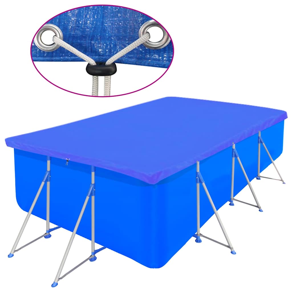 vidaXL Pool Cover | Set of 2 | Dark blue | Polyethylene | 394 x 207 x 10 cm 3