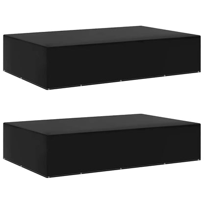 vidaXL Garden Furniture Cover | Set of 2 | Black | Polyethylene | Large 1